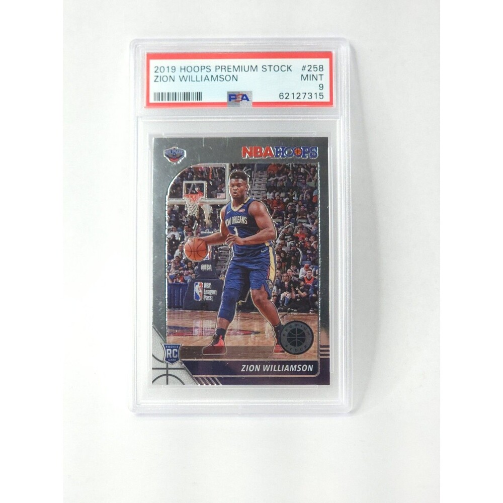 Zion Williamson 2019-20 Panini NBA Hoops Premium Stock PSA 9 Base Rookie #258
